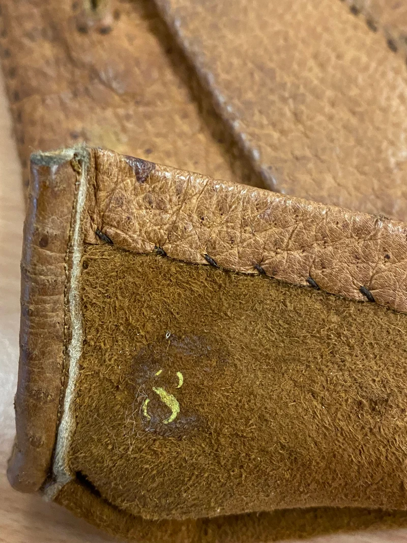 Vintage Lederhandschuhe Cognac mit Ziernähten