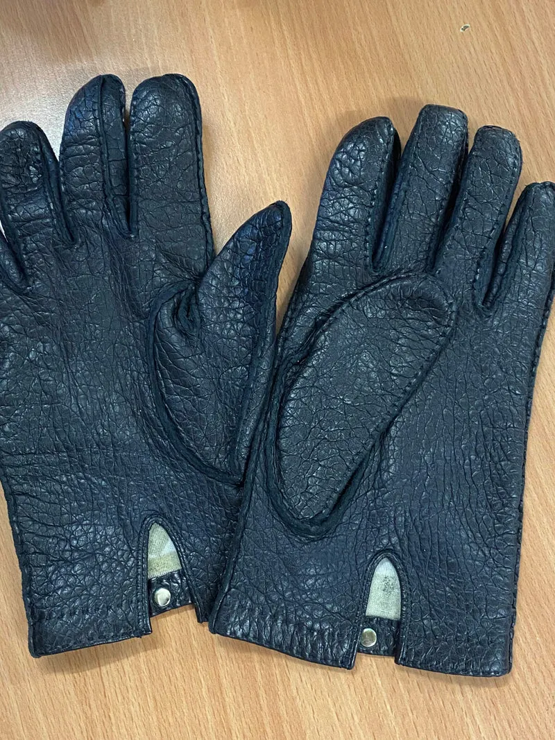 Vintage Lederhandschuhe Schwarz Größe XL