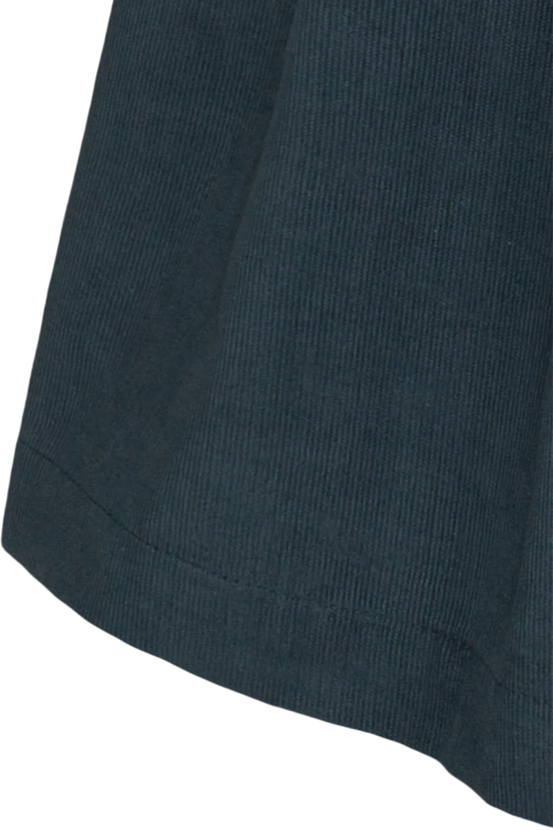 Langes Dirndl aus Cord mit Baumwollschürze - blau
