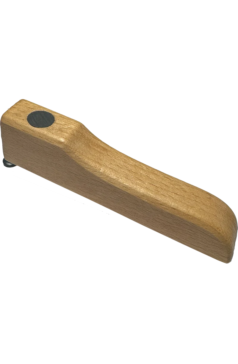 Flaschenöffner Holz mit Spruch und Nagel - hopfen malz
