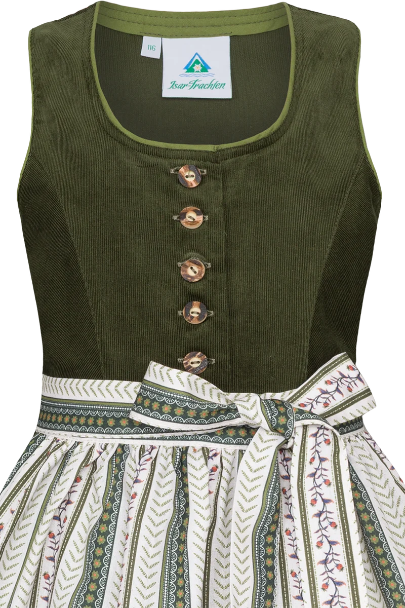 Kinderdirndl mit Cordoberteil - grün