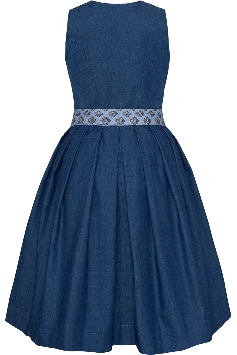 Kinderdirndl in Jeansoptik - blau