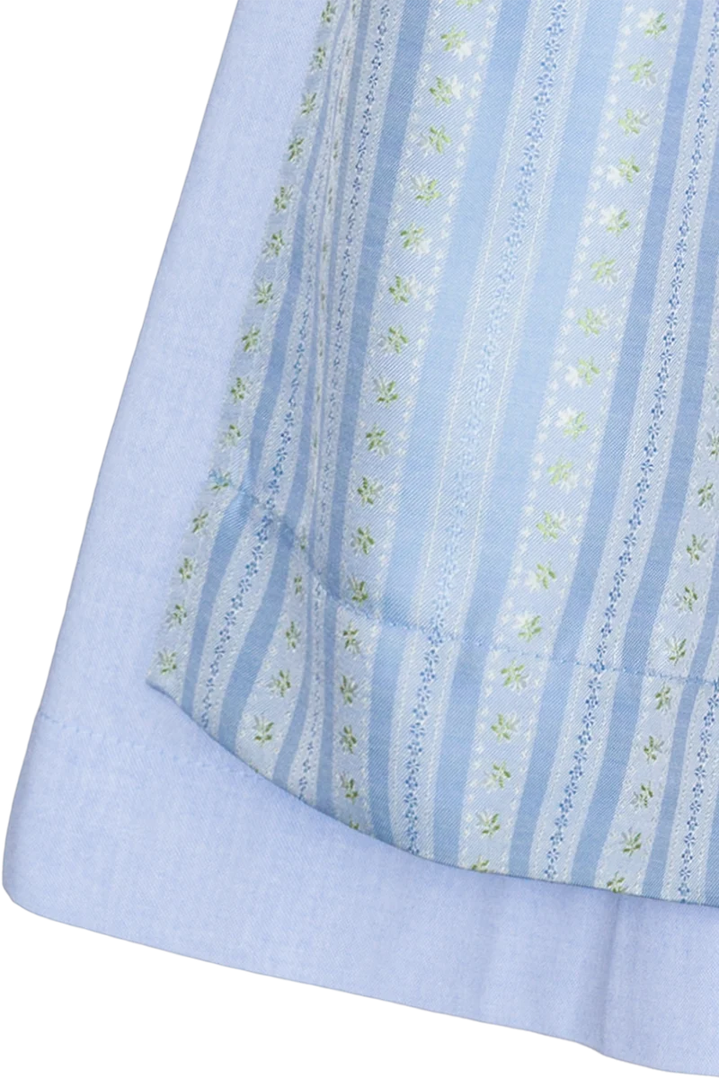 Kinderdirndl mit Blumenmuster und Puffärmel-Bluse - blau