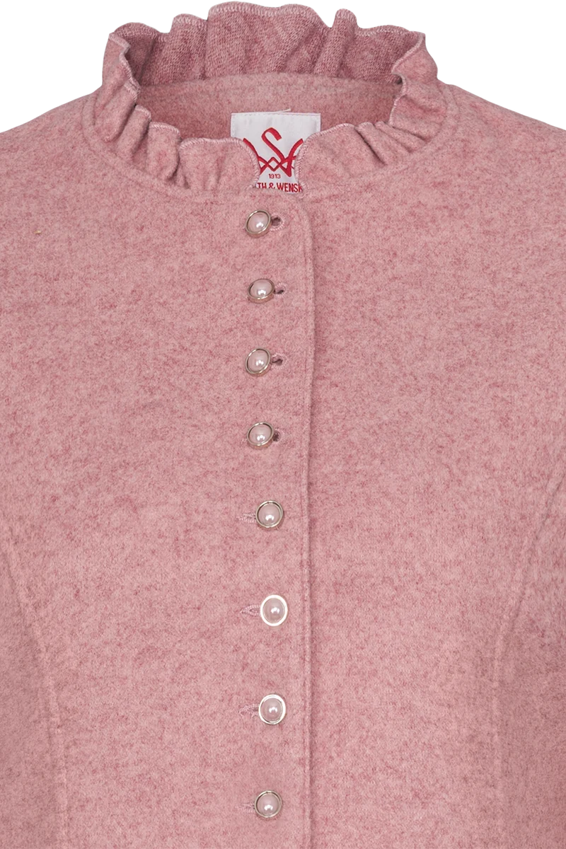 Damen Trachtenblazer in Walkoptik Stretch - rosa