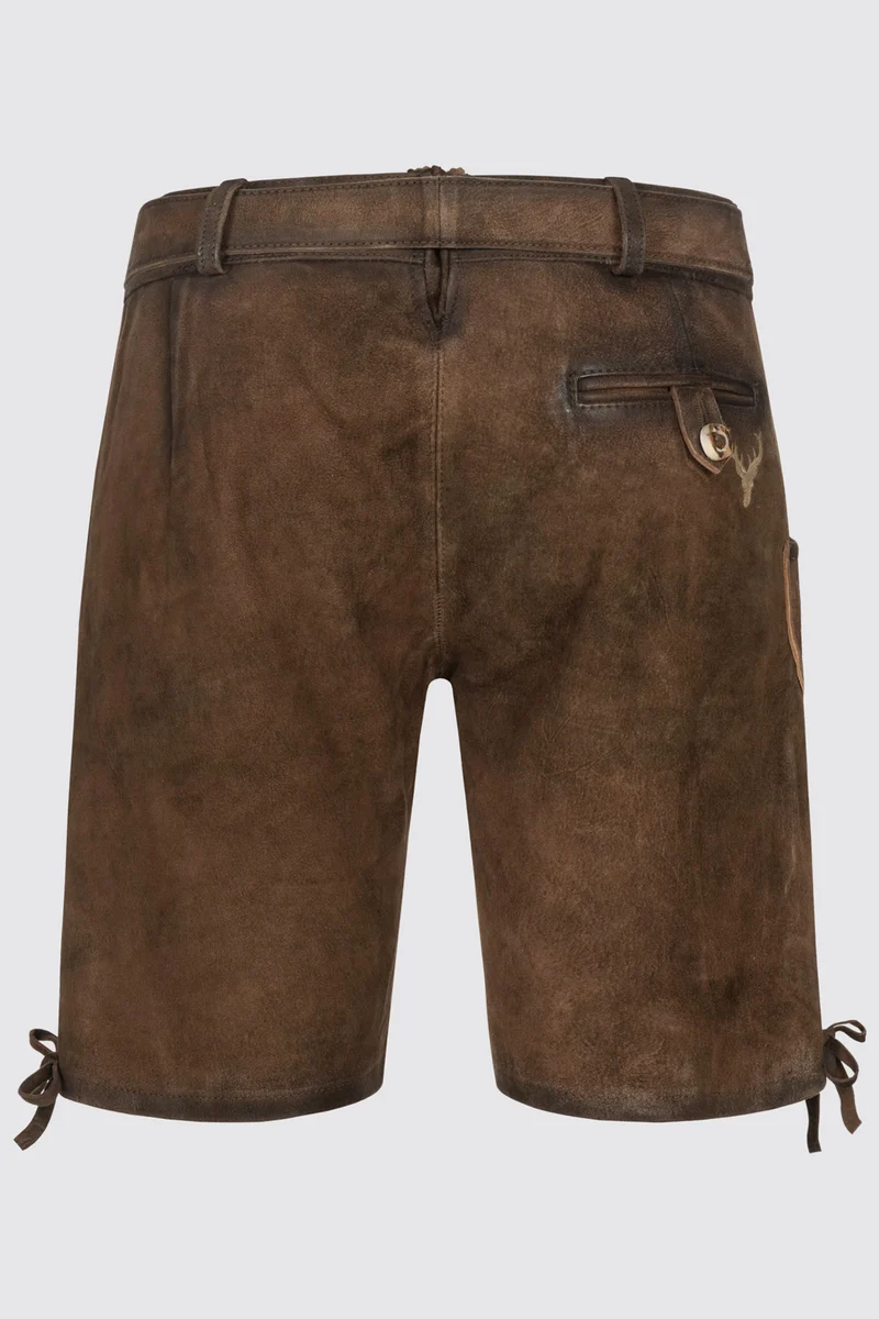 Herren Lederhose - WERNER - Trachtenhose - Krüger Buam - mit Gürtel - 964063-000-0007