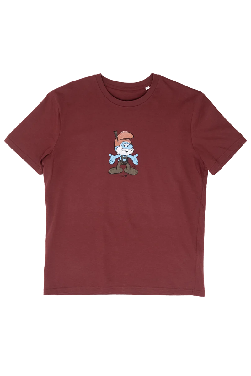 Herren Trachtenshirt 'Papa Schlumpf'