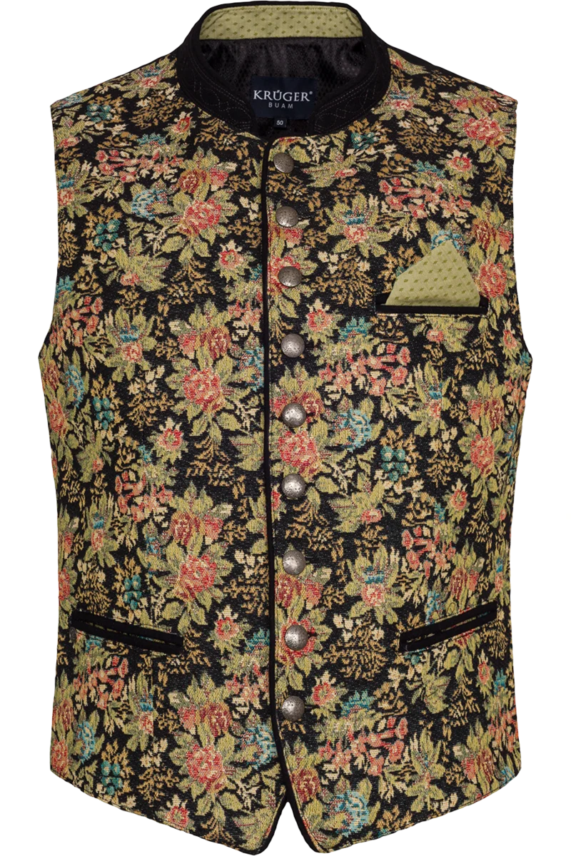 Trachtenweste mit Blumenmuster