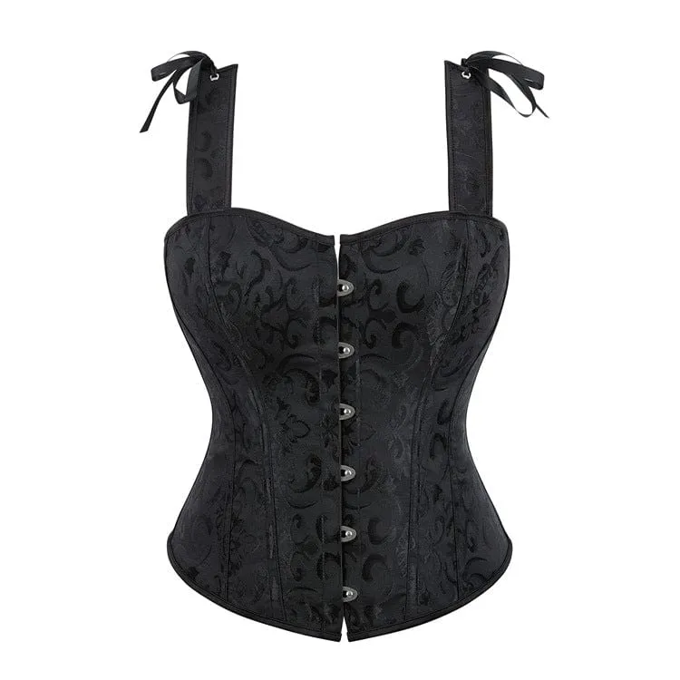 Gothic Überbrustkorsett mit Schnürung und Stahlstäbchen für Damen