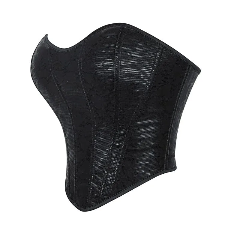 Gothic Mesh Splice Überbrustkorsett zum Schnüren für Damen