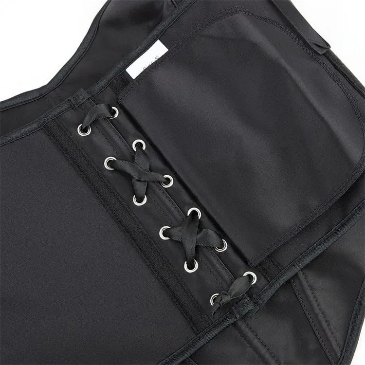 Gothic-Off-Shoulder-Overbust-Korsett mit Schnürung für Damen