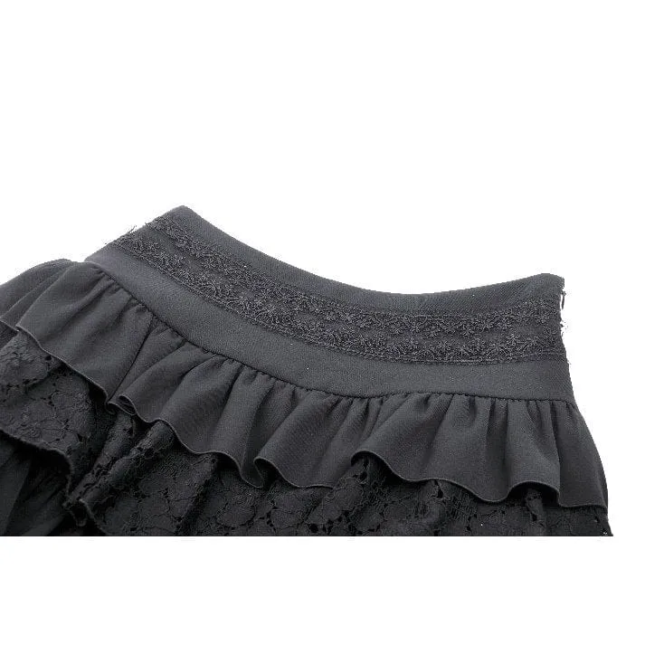 Damen-Gothic-Splice-Rock mit hoher Taille und Strumpfband