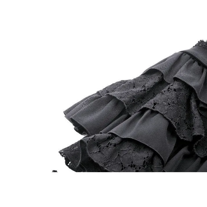 Damen-Gothic-Splice-Rock mit hoher Taille und Strumpfband