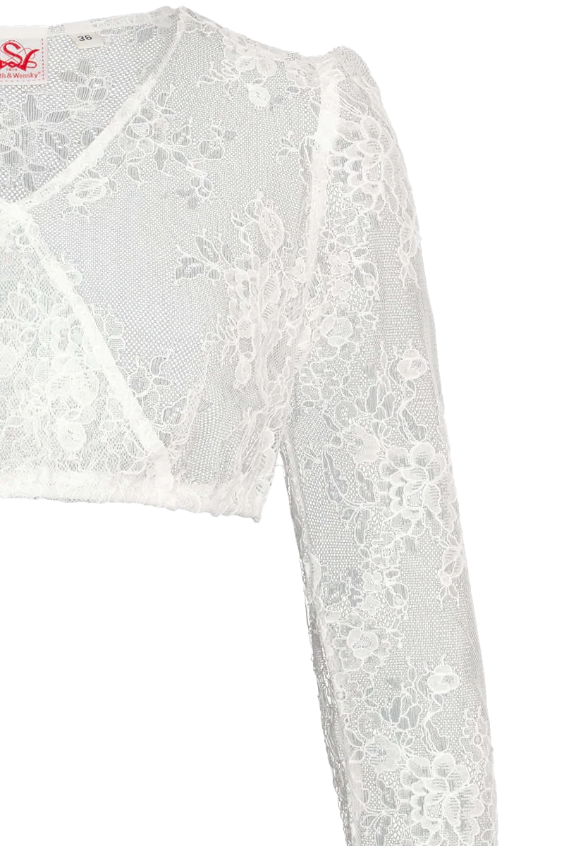 Dirndl Bluse aus Spitze mit langen Ärmeln
