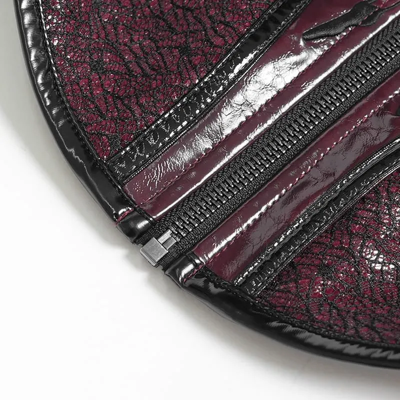 Punk-Bustier für Damen mit Reißverschluss vorne und verstellbaren Trägern