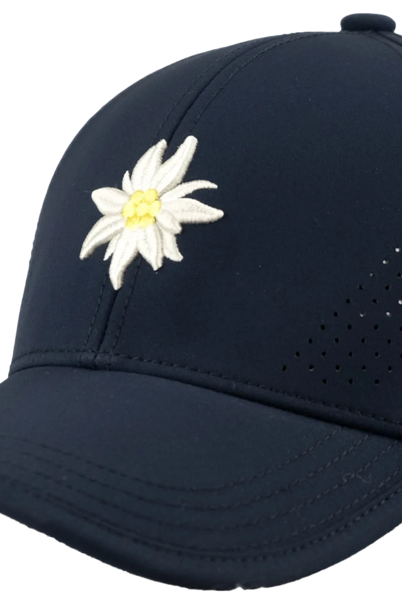 Unisex Curved-Cap mit Edelweiß-Design für Outdoor und Sport