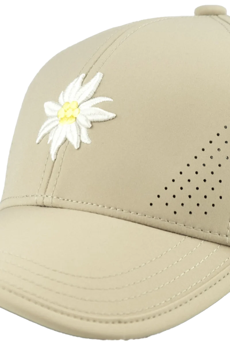 Unisex Curved-Cap mit Edelweiß-Design für Outdoor und Sport