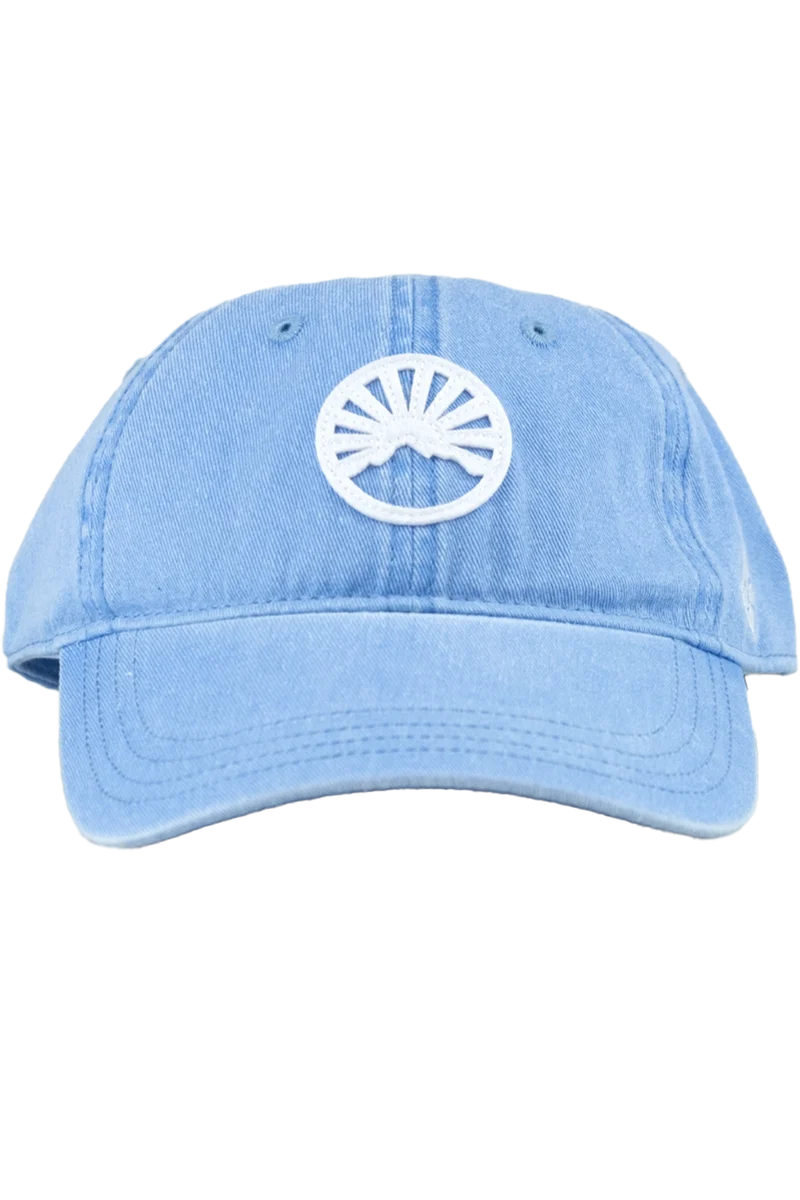 Unisex Cap mit Gipfelstürmer-Design im Denim-Look