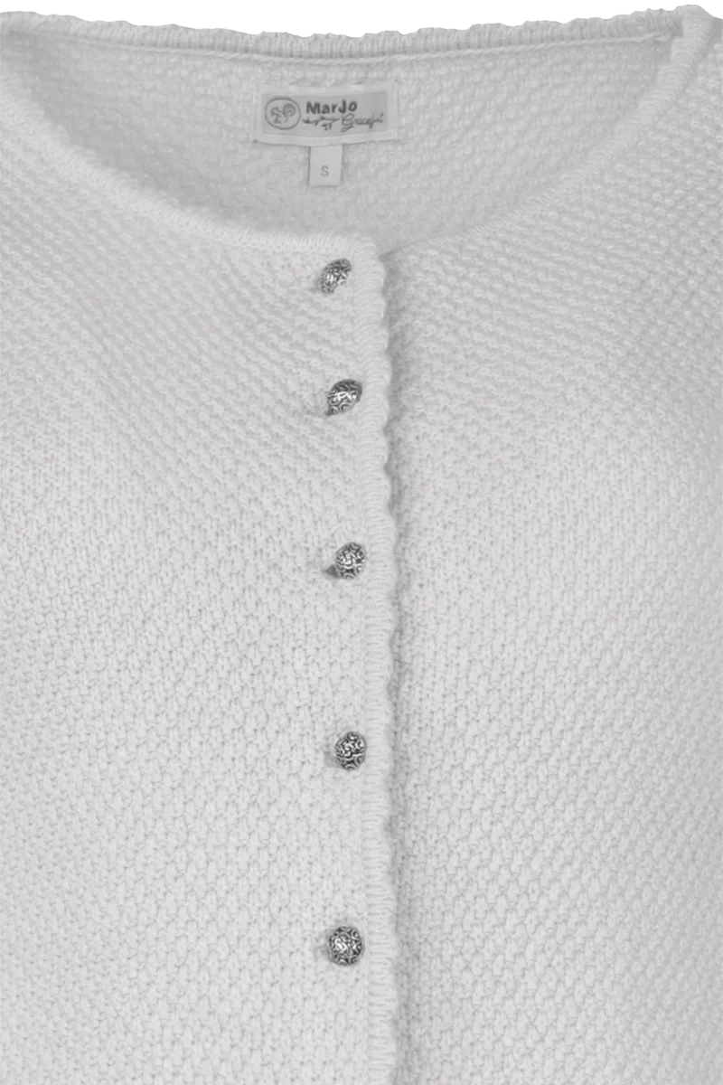 Dirndl-Strickjacke mit rundem Ausschnitt