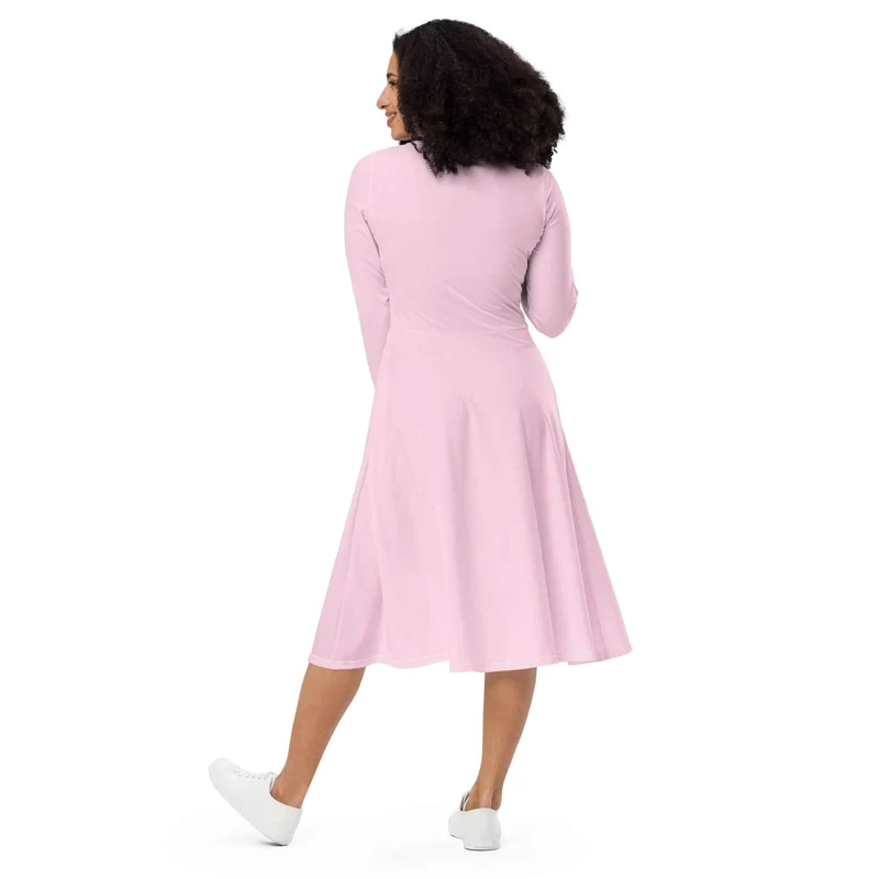Pink Midi Dress with Pockets: Sweetness and Comfort for Every Day!