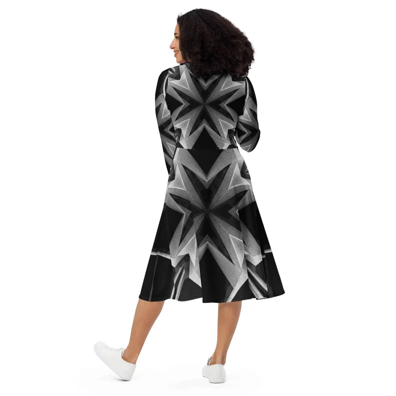Discover Your New Go-To Dress: The Long-Sleeve Midi Dress – The Perfect Blend of Style, Comfort, and Practicality!