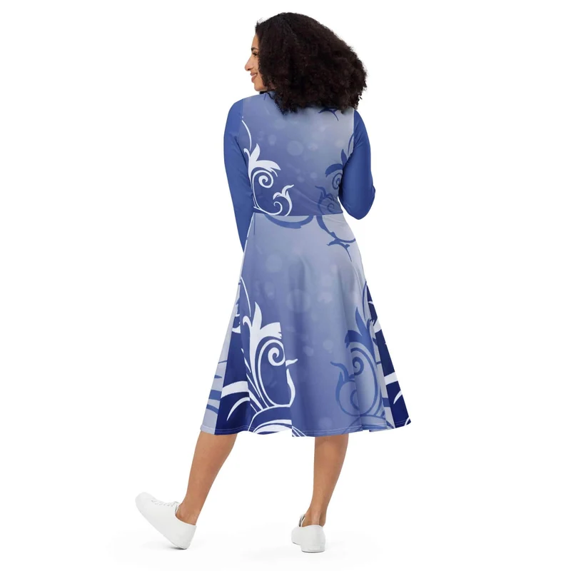 A Blue-Toned Dream: A Versatile Midi Dress That Enchanting