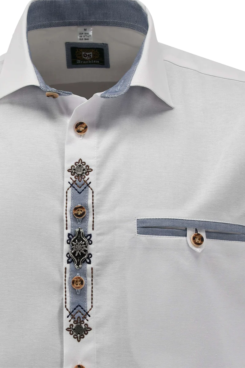 Trachtenhemd Landhausstil mit Kurzarm