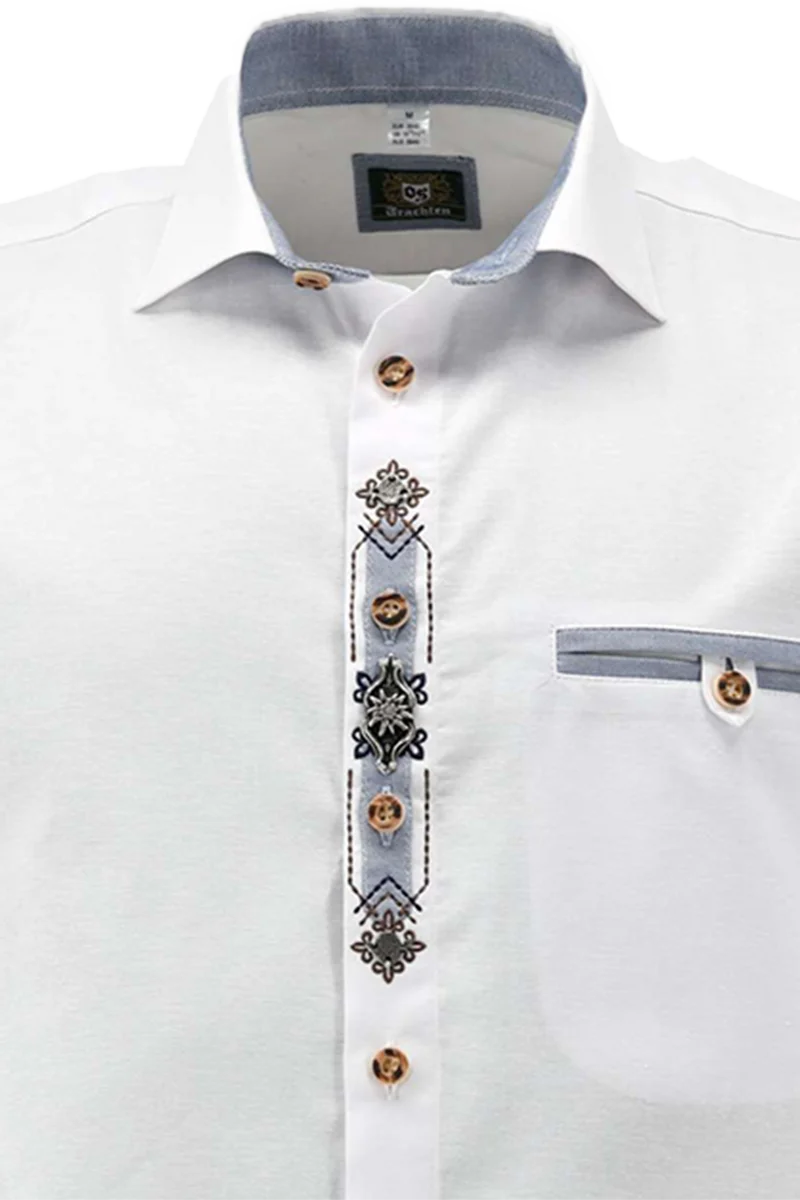 Trachtenhemd Landhausstil mit Kurzarm