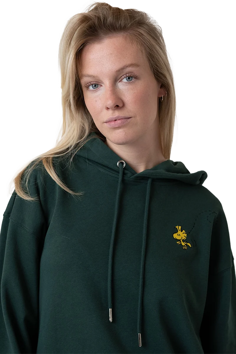 Unisex Hoodie mit Peanuts Stickerei und Druck 'Ned mit mir'