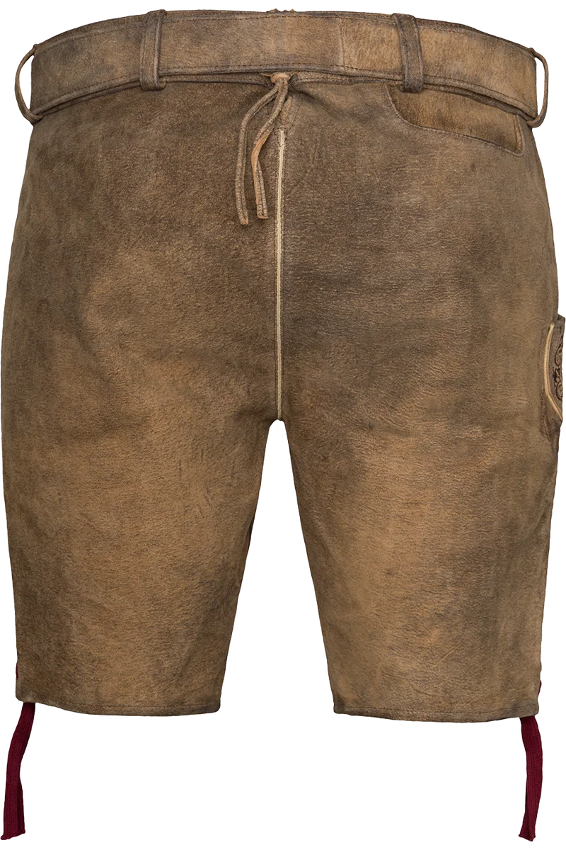 FC Bayern Herren Lederhose kurz mit Gürtel