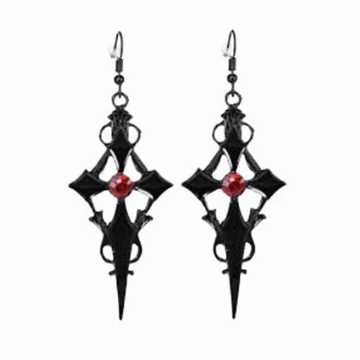 Gothic-Halsband mit Diamantkreuz für Damen