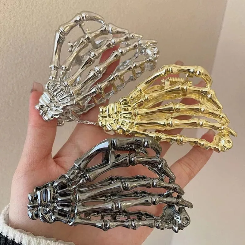 Punk-Skelett-Haarspange für Damen