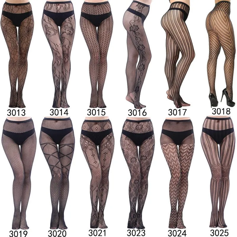 Gothic-Strumpfhosenstrümpfe aus Spitze für Damen
