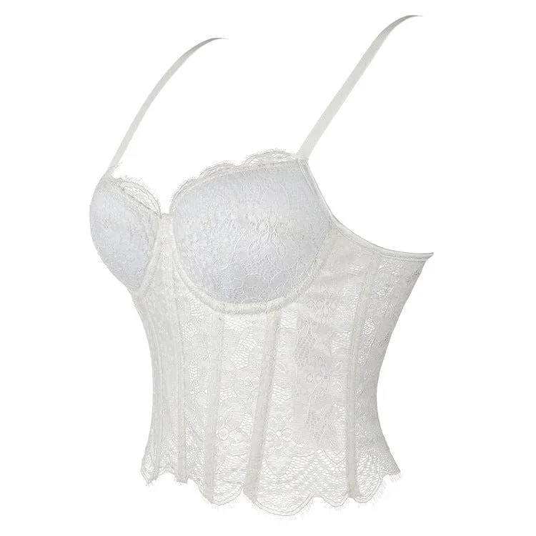Gothic-Bustier mit gewelltem Saum für Damen
