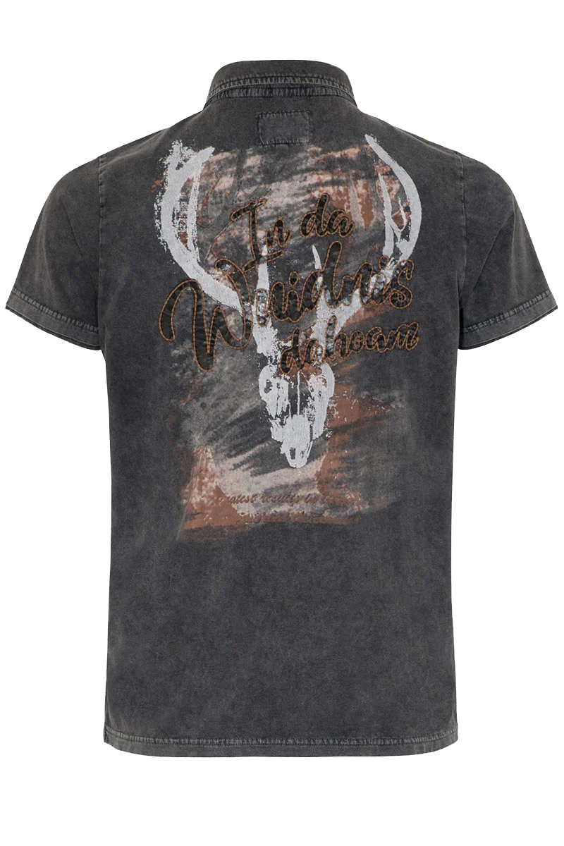 Herren Polo-Shirt 'In da Wuidnis dahoam'