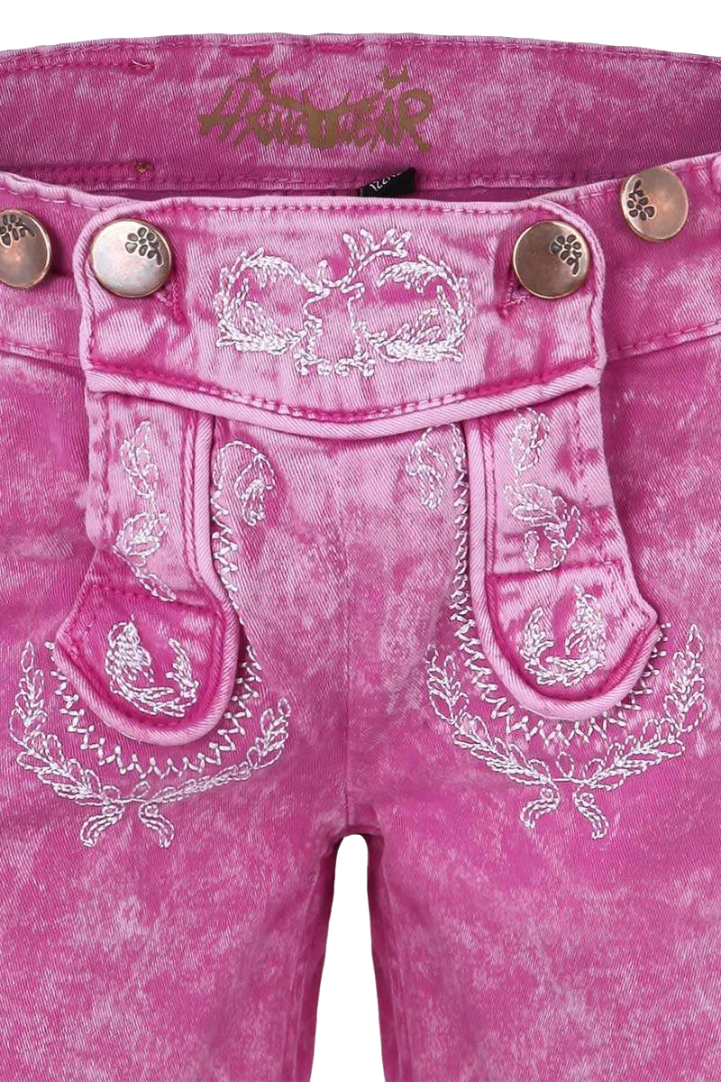 Kinder Jeansshort in Lederhosenoptik