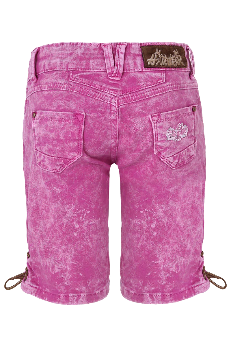 Kinder Jeansshort in Lederhosenoptik