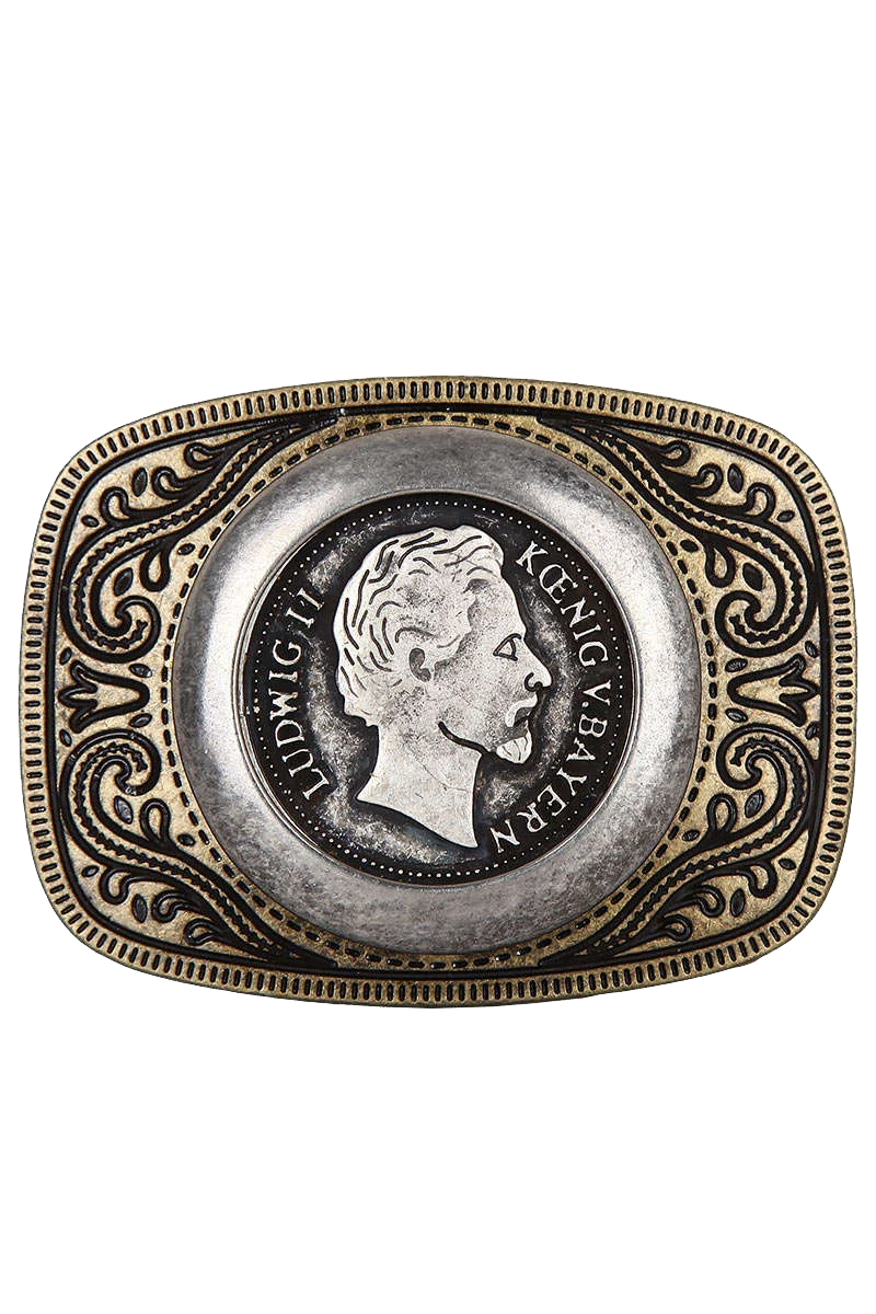 Gürtelschließe mit Ludwig II braun