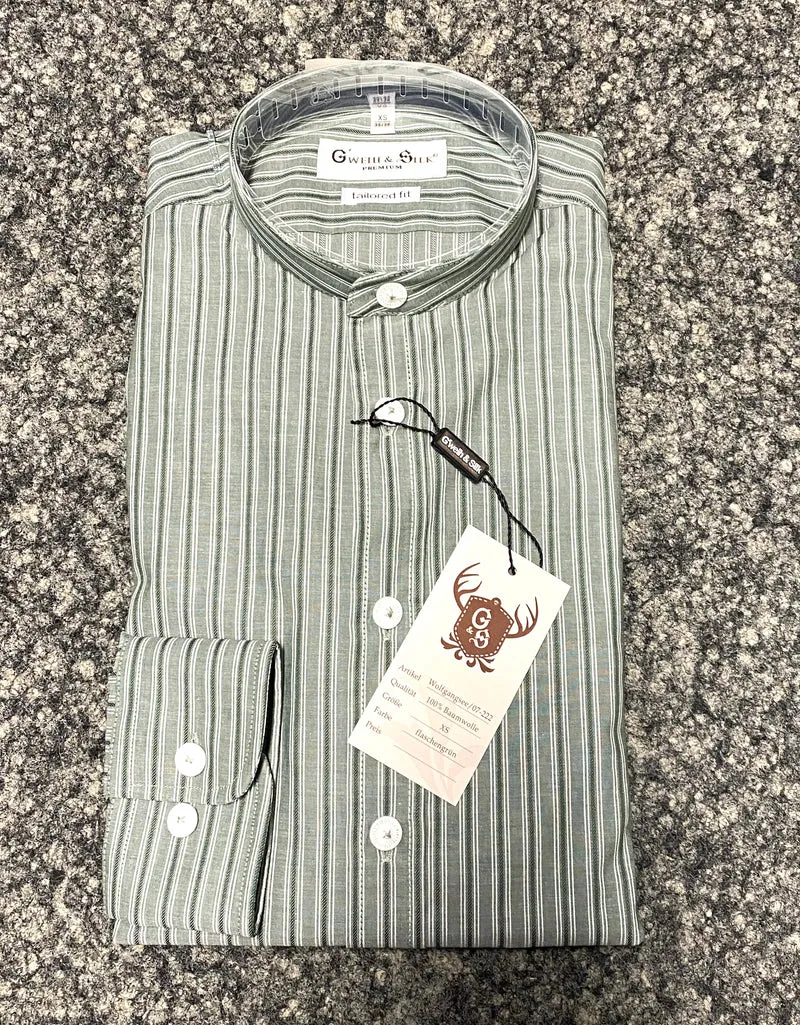 Trachtenhemd langarm G'weih & Silk flaschengrün