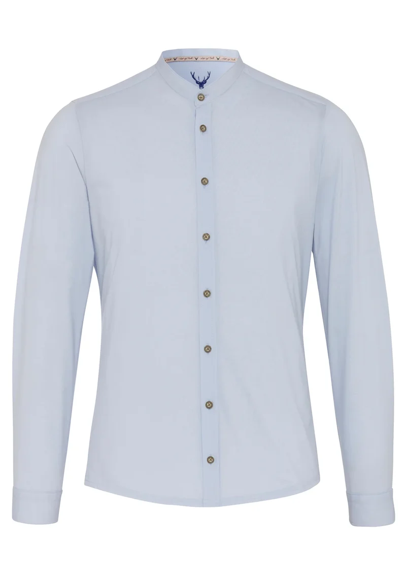 PURE Trachtenhemd Functional Slim Fit langarm hellblau