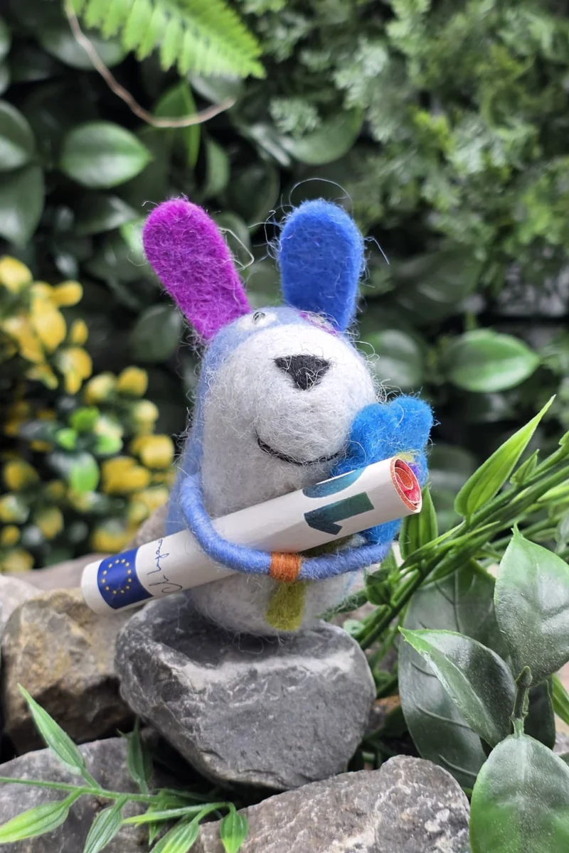 Filztiere mit Blume mini - SW05 - 9760 - Manufaktur Locnikar
