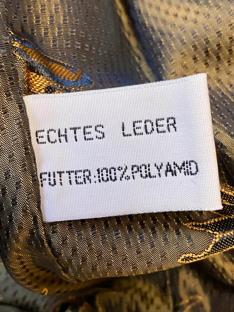 Vintage Trachtenweste Leder Stickerei Gr. 50