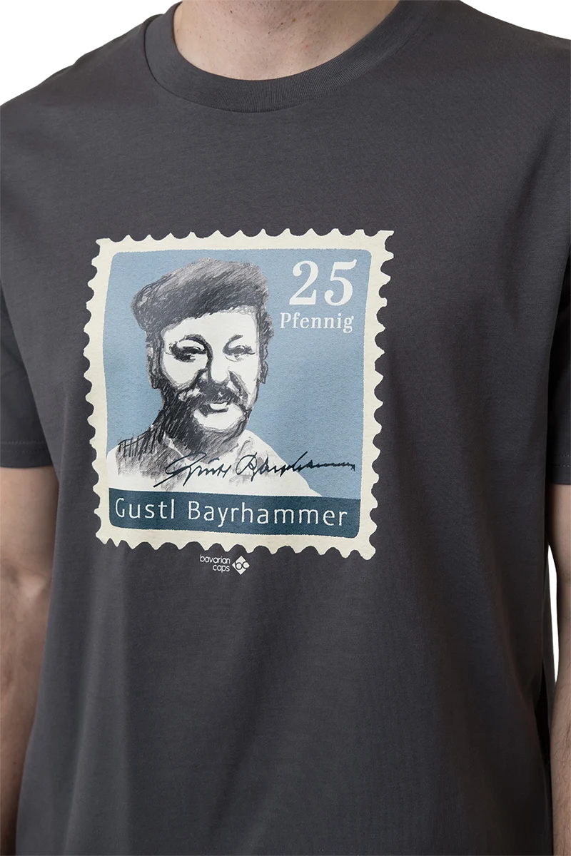Herren T-Shirt 'Gustl Briefmarke'