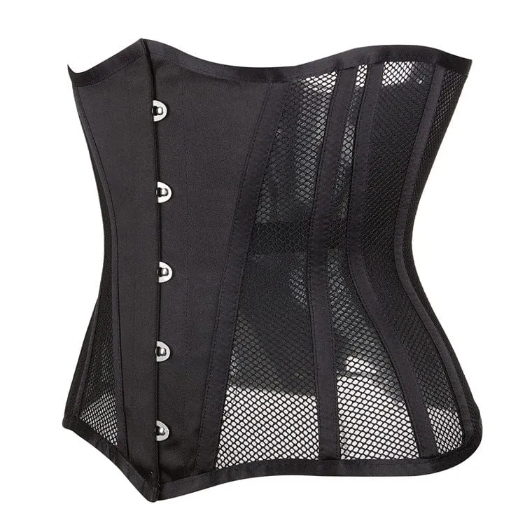Gothic Mesh Splice Riemchen Unterbrustkorsett für Damen