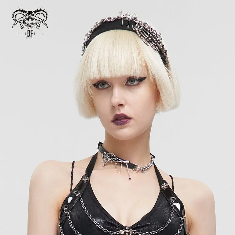 Damen Punk Metal Skeleton Splice Haarband