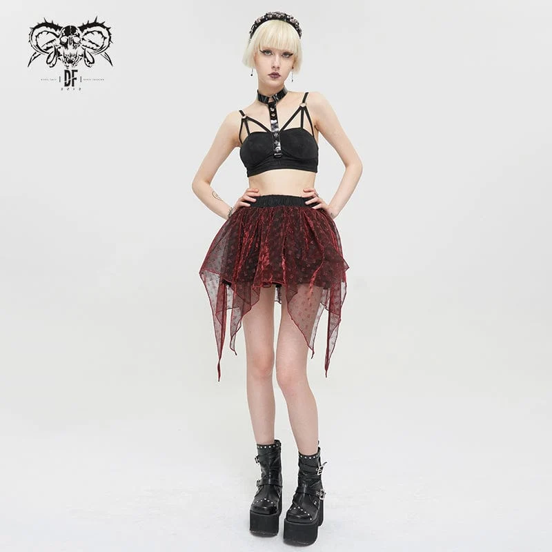 Damen Punk Faux Lackleder Splice Halfter Bustier
