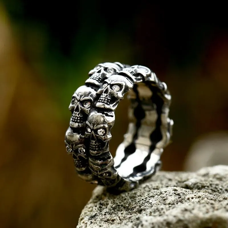 Punk-Skelett-Ring für Herren