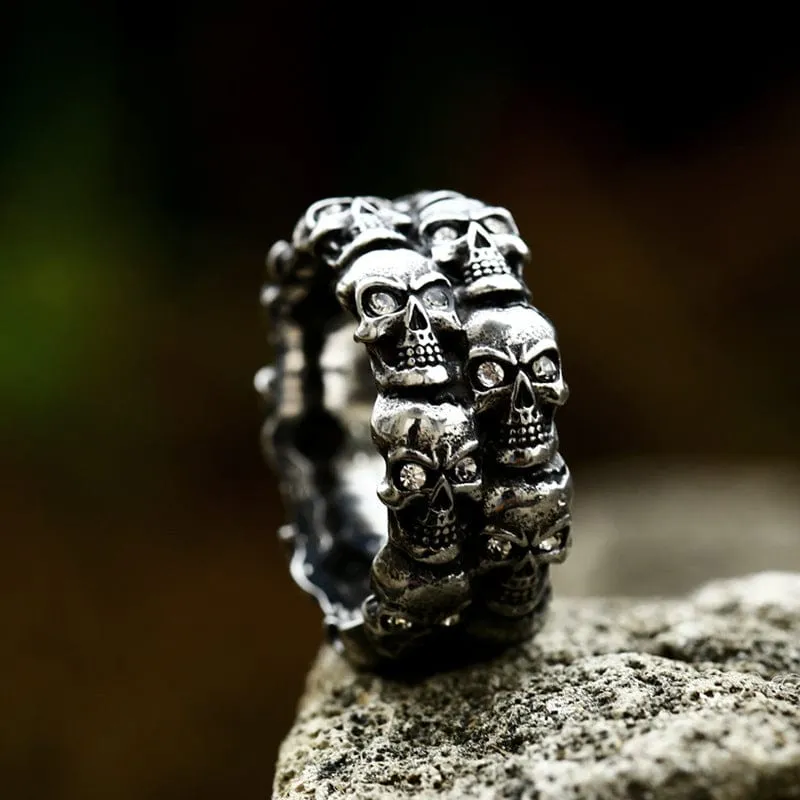Punk-Skelett-Ring für Herren