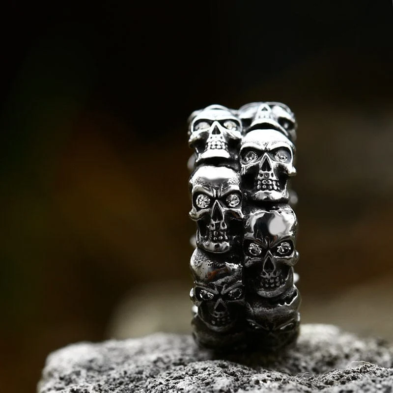 Punk-Skelett-Ring für Herren