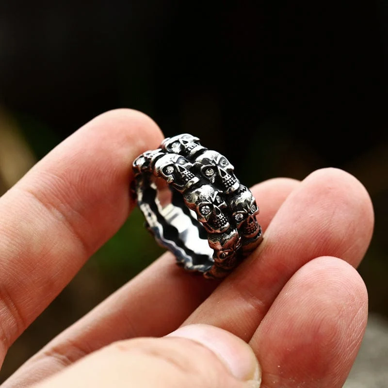 Punk-Skelett-Ring für Herren