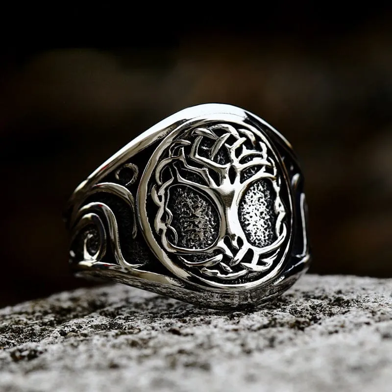 Herren Punk Trees Ring